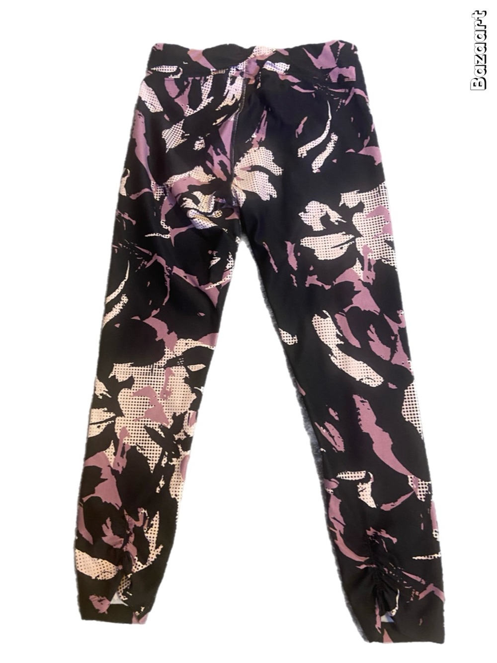 Calvin Klein Black Leggings with Pink and Cream Abstract Camouflage